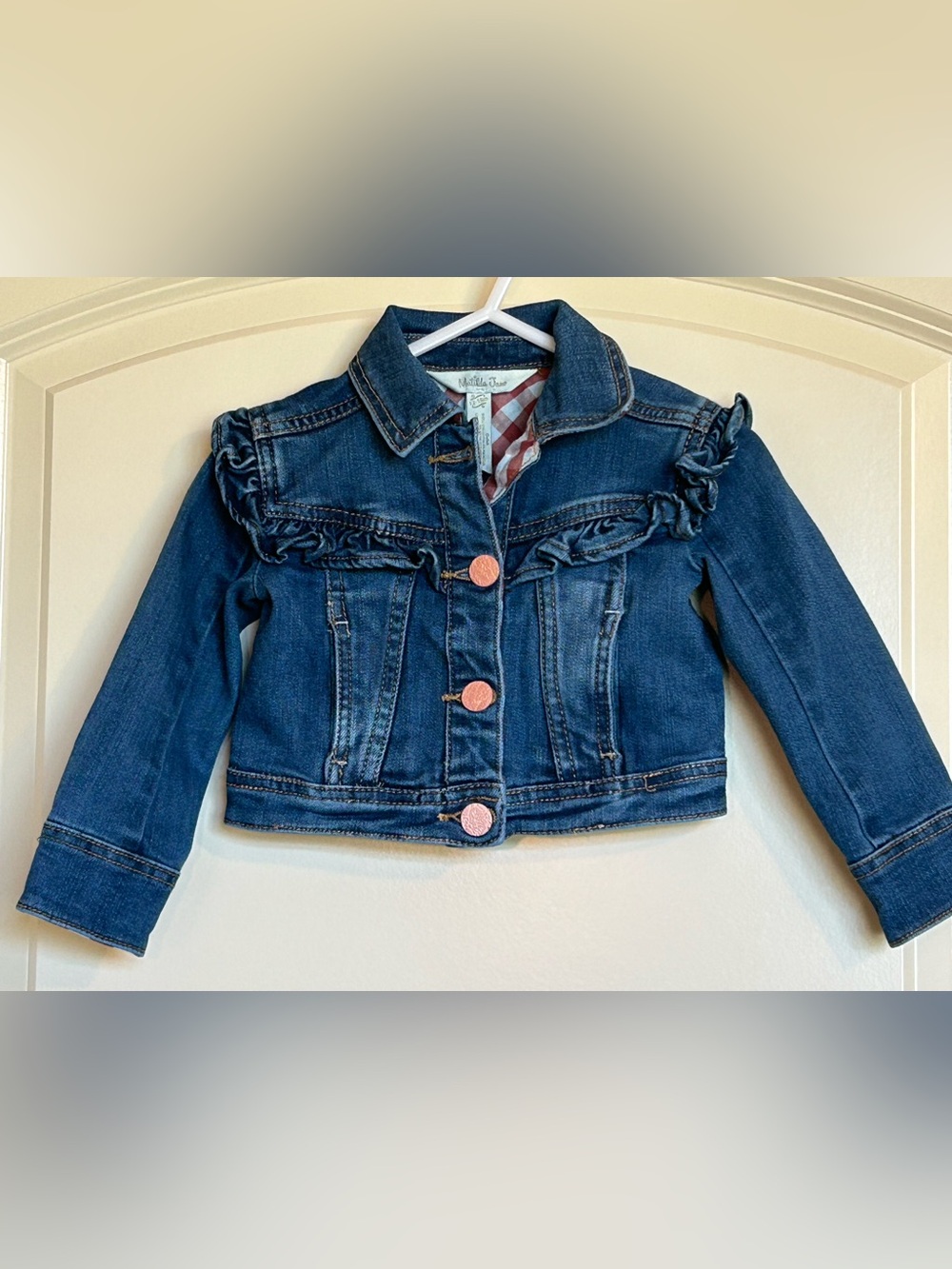 12-18M Matilda Jane Collins Ruffle Sleeve Denim Jean Jacket